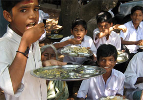 Feeding school children